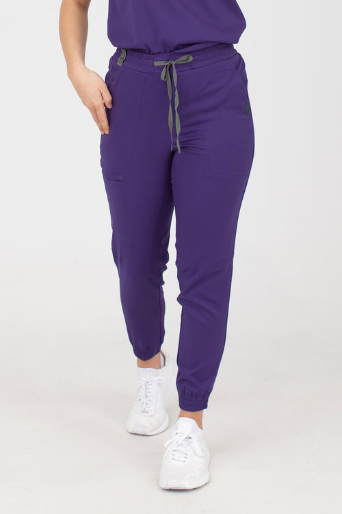 The Banksia Jogger Scrub Pants - Iris Purple