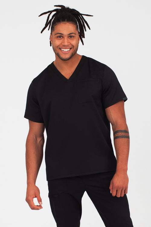 The Naturalist Scrub Top - Storm Black