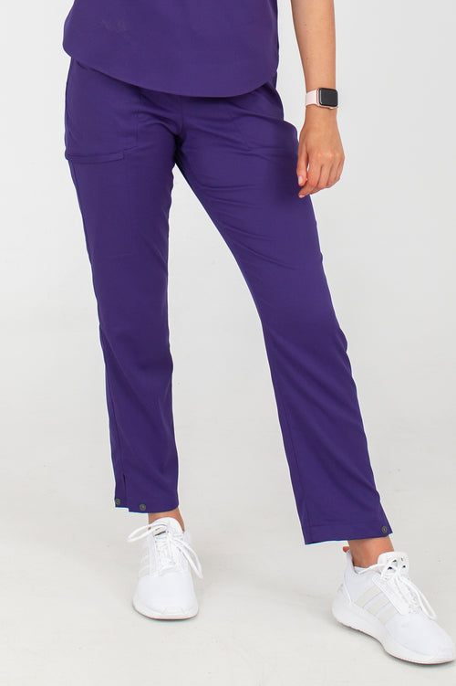 The Cumulus Cargo Scrub Pants - Iris Purple