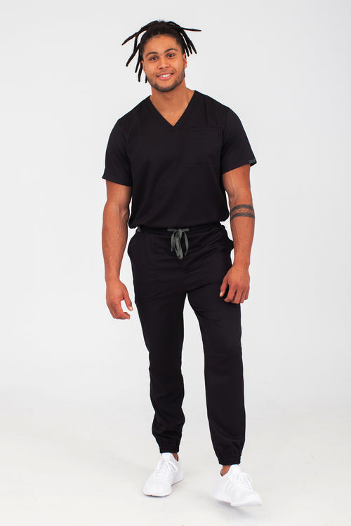 The Saltbush Jogger Scrub Pants - Storm Black