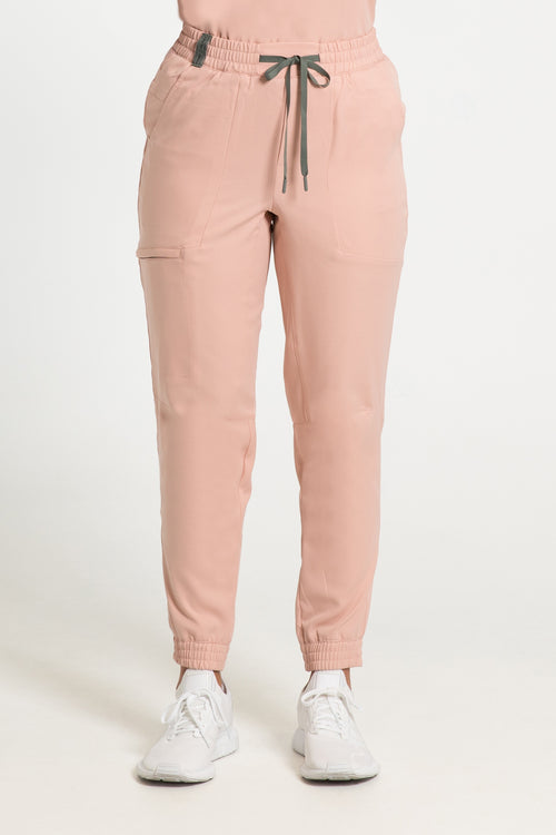 The Banksia Jogger Scrub Pants - Coral Pink