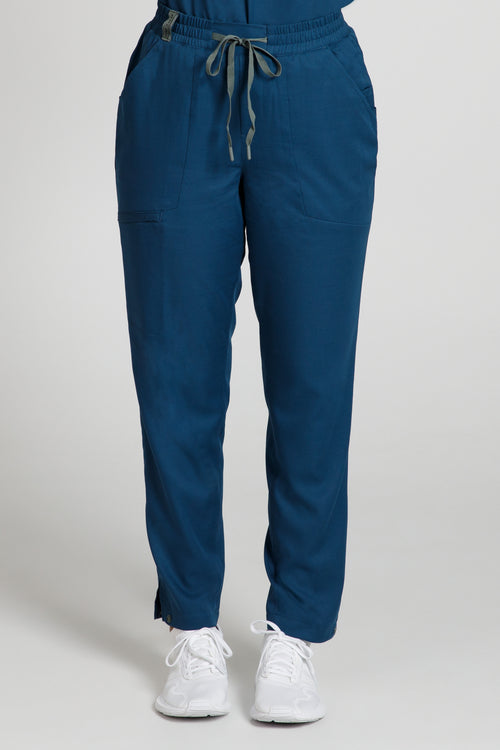 The Cumulus Cargo Scrub Pants - Gemstone Teal
