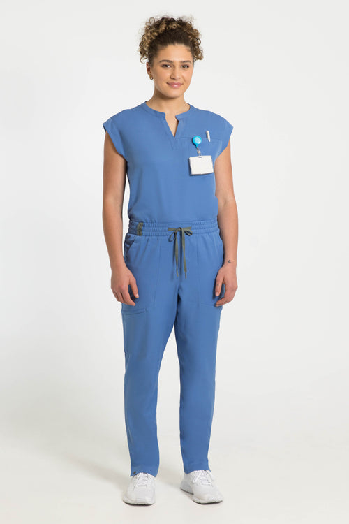 The Cumulus Cargo Scrub Pants - Ocean Blue