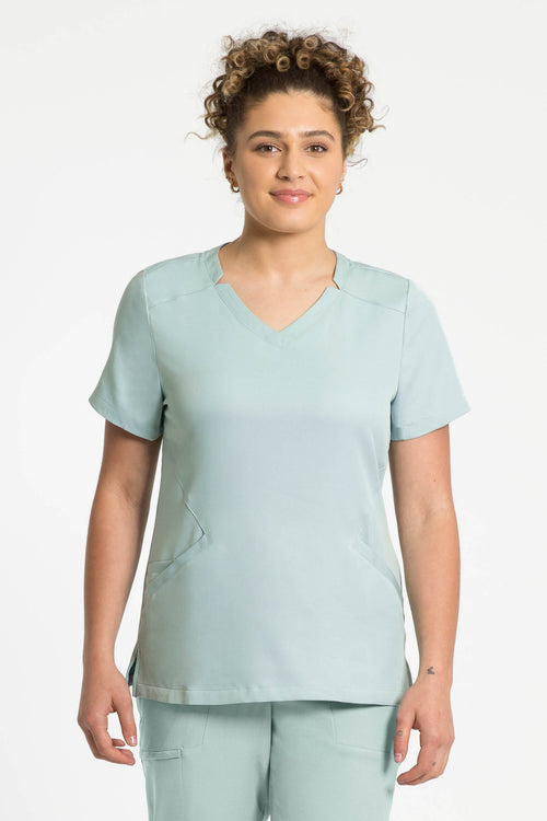 The Estuary 4-Pocket Scrub Top - Sage Green