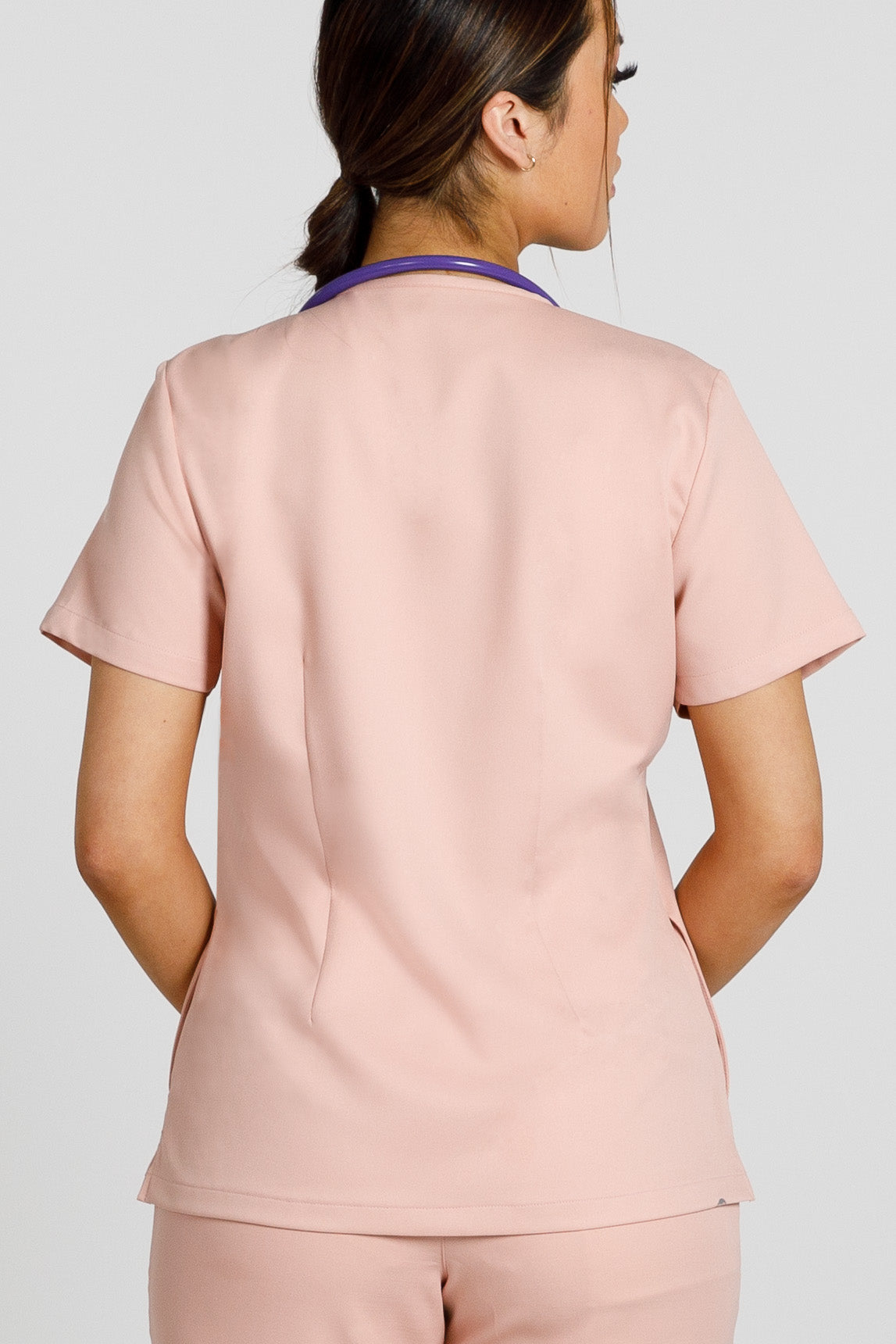 The Elements Daily Scrub Top - Coral Pink
