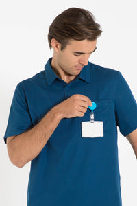 The Specimen Polo Top - Gemstone Teal